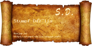 Stumpf Délia névjegykártya